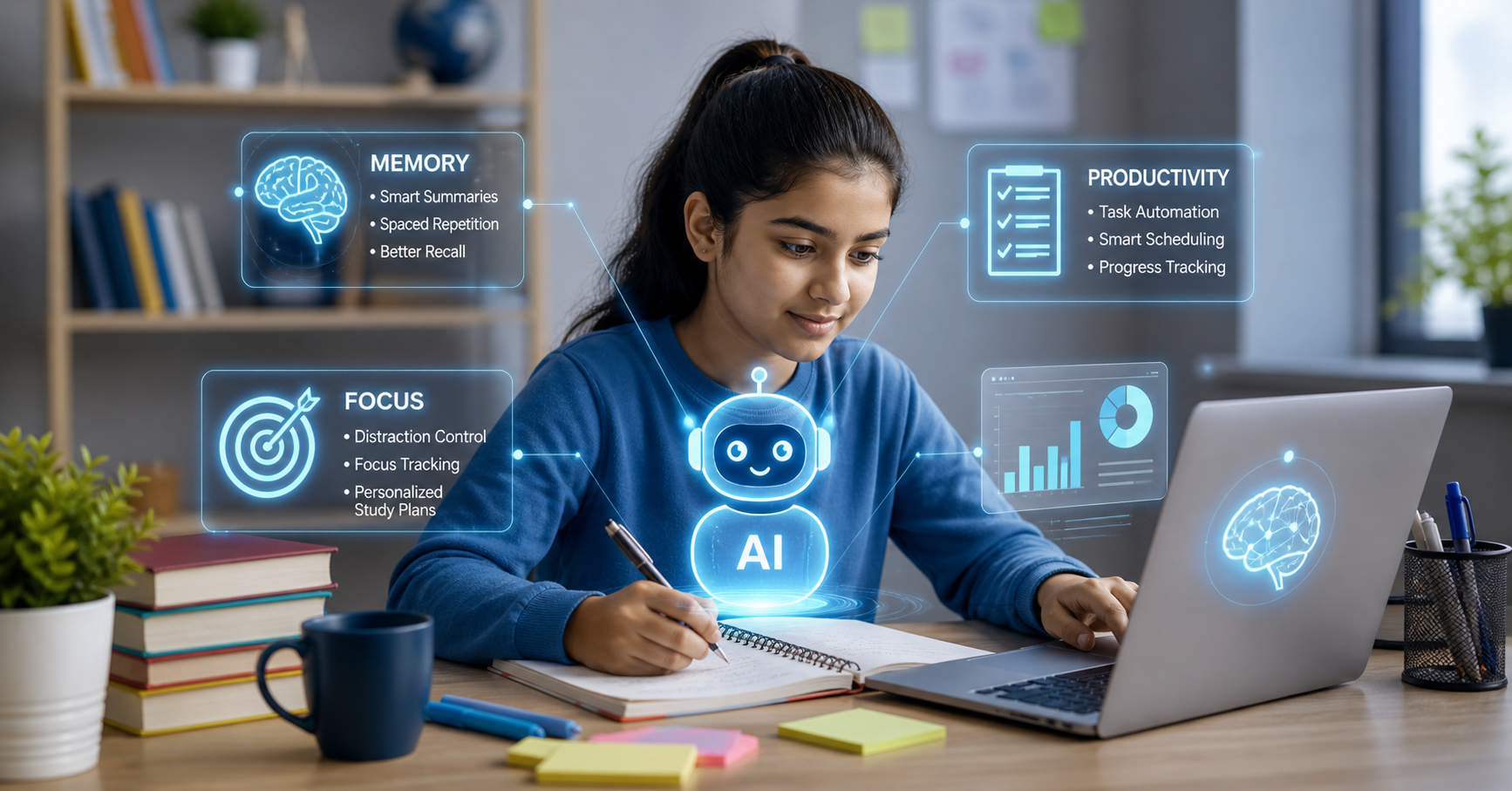How AI Improves Memory, Focus & Productivity in Students